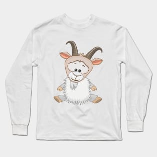 Goat Cute Kawaii Cartoon Long Sleeve T-Shirt